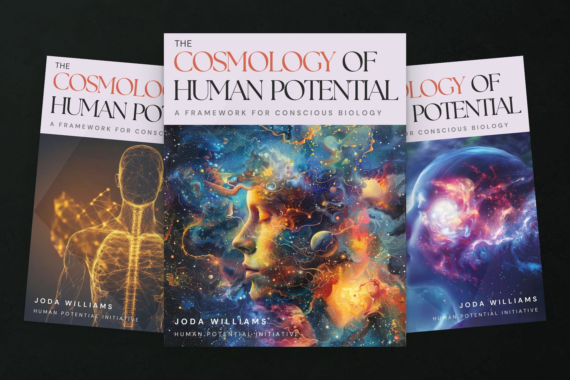 Three cover studies for The Cosmology of Human Potential