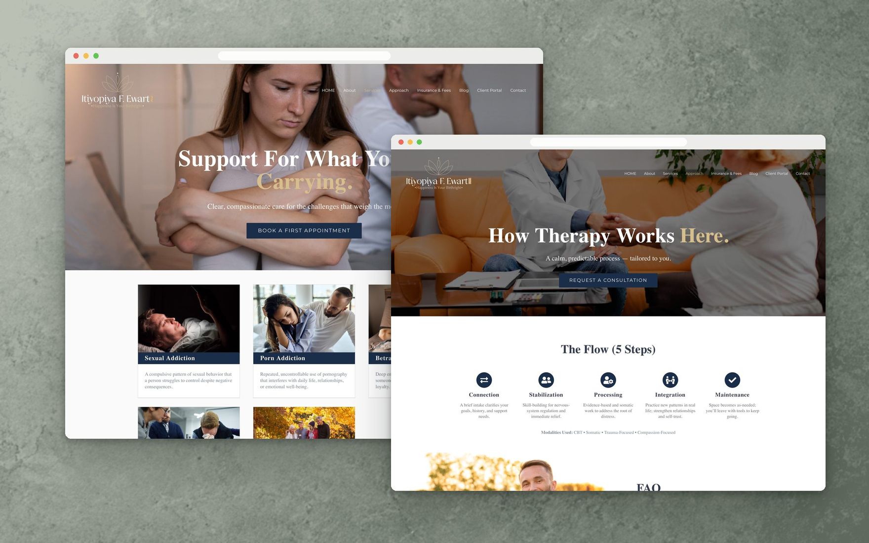 Services and Approach pages
