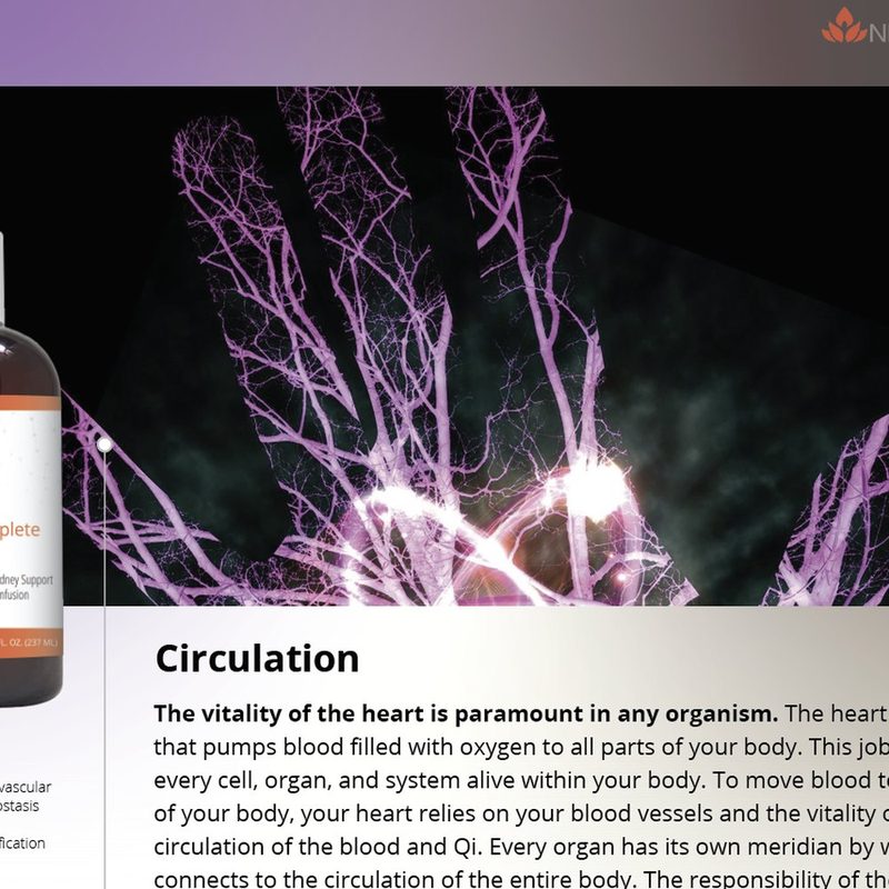 A featured bottle leads every education flyer.