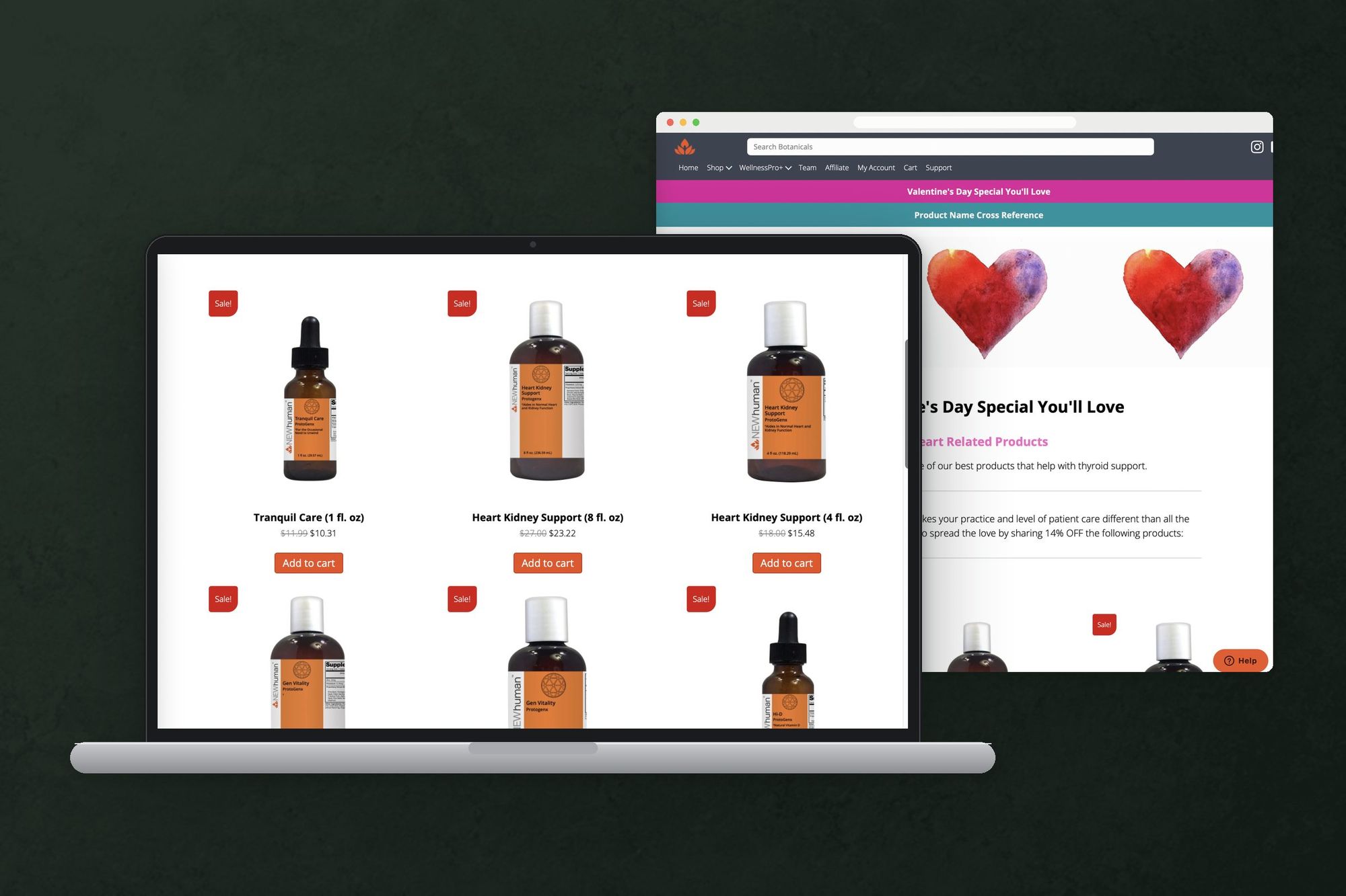 New Human storefront product grid and promotion page