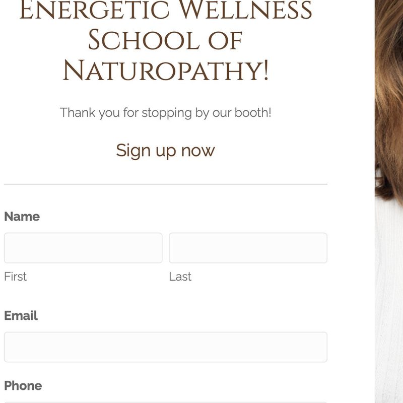 A sign-up form built around program interest.